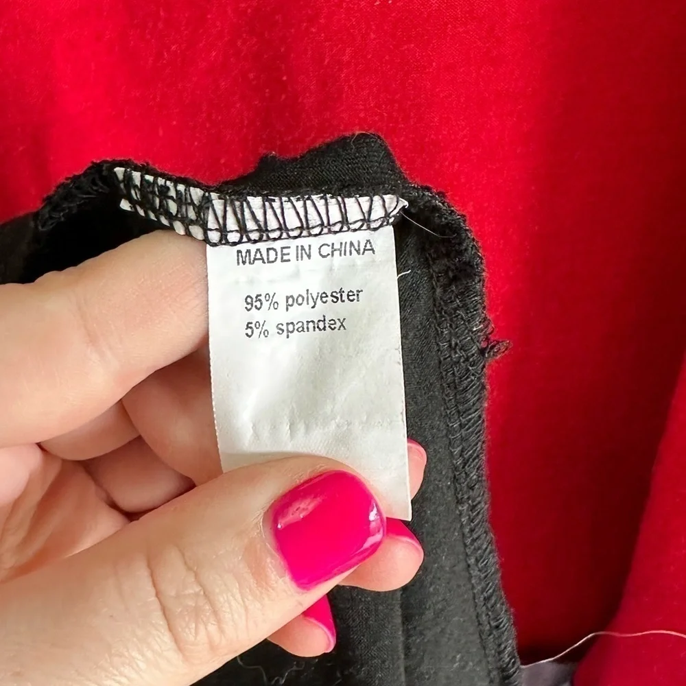 Plaid Patchwork Long Sleeved Loose cardigan size medium red/black/white - Picture 7 of 10